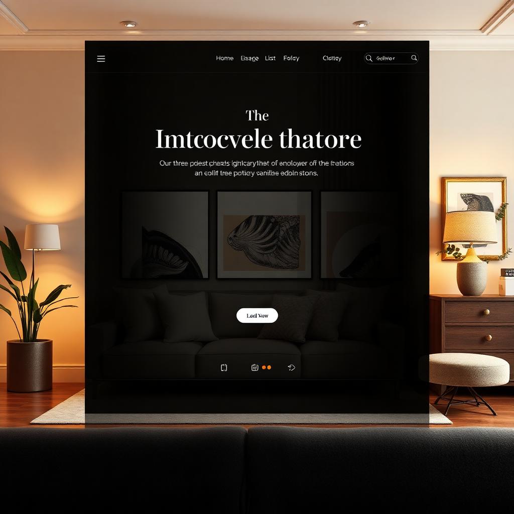 Interior design portfolio website